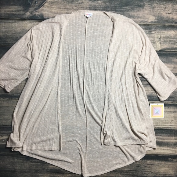 LuLaRoe Sweaters - Lularoe Lindsay Beige Cardigan Kimono Small